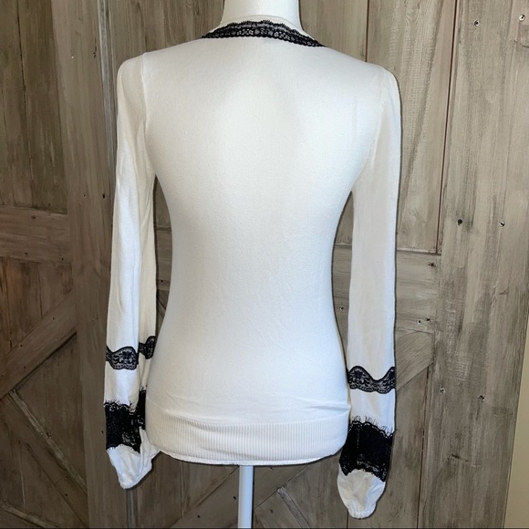 Worthington Lace Crew Neck Balloon Sleeve Sweater - Picture 2 of 8